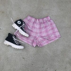 Brandy Melville plaid shorts